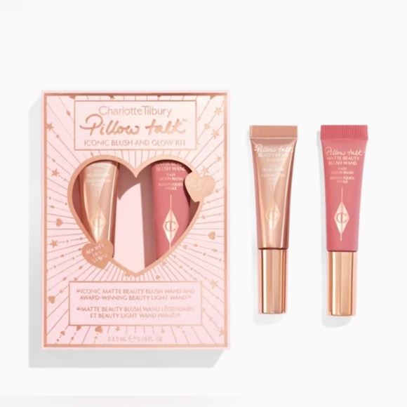 NWT Charlotte Tilbury Pillow Talk Iconic Blush and Glow Kit Mini/Travel Wands - Picture 5 of 15